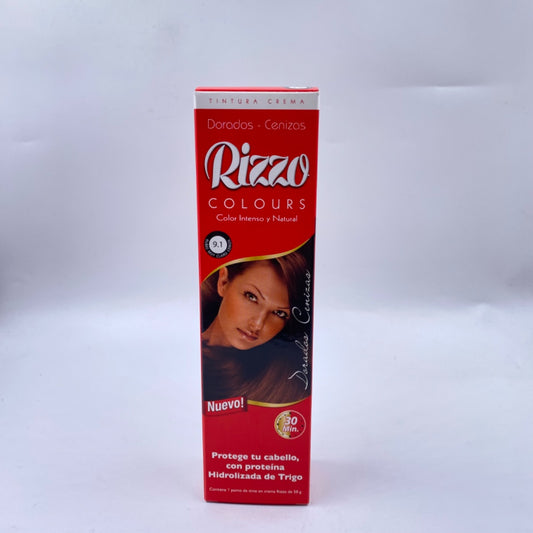 TINTURA RIZZO 9.1 RUBIO MUY CLARO CENIZA