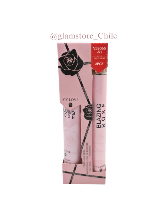 Kit Crema + Perfume Blazing Rose Mujer 30ml (M)