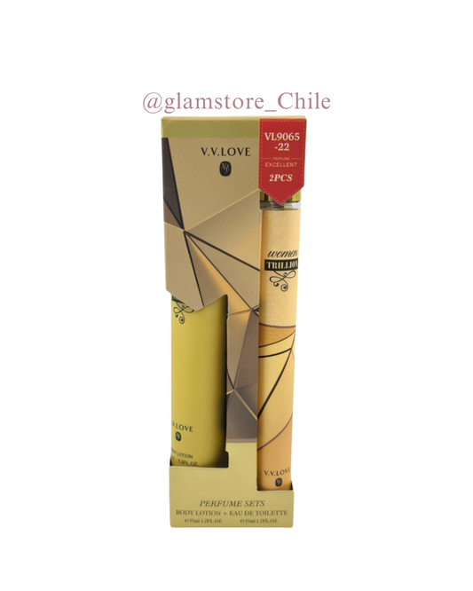 Kit Crema + Perfume Women Trillion Mujer 30ml (M)