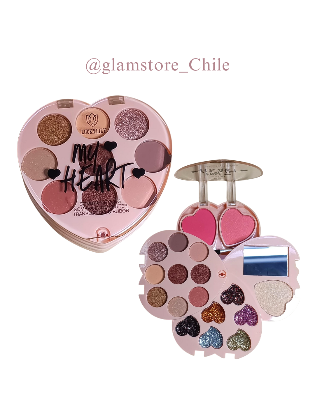 Paleta Sombras Corazón Café