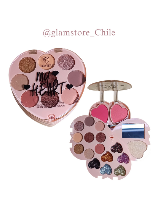 Paleta Sombras Corazón Café