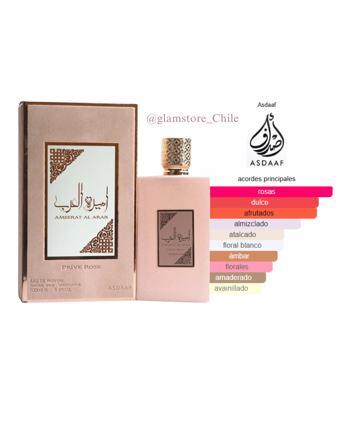 PERFUME ARABE AMEERAT AL ARAB PRIVE ROSE EDP — Mujer