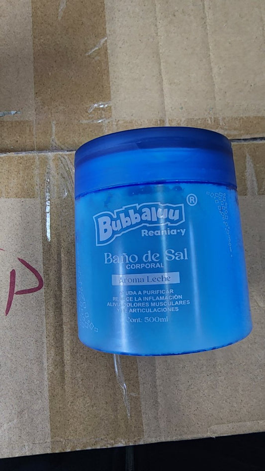 BAÑO DE SAL CORPORAL LECHE BUBBALUU