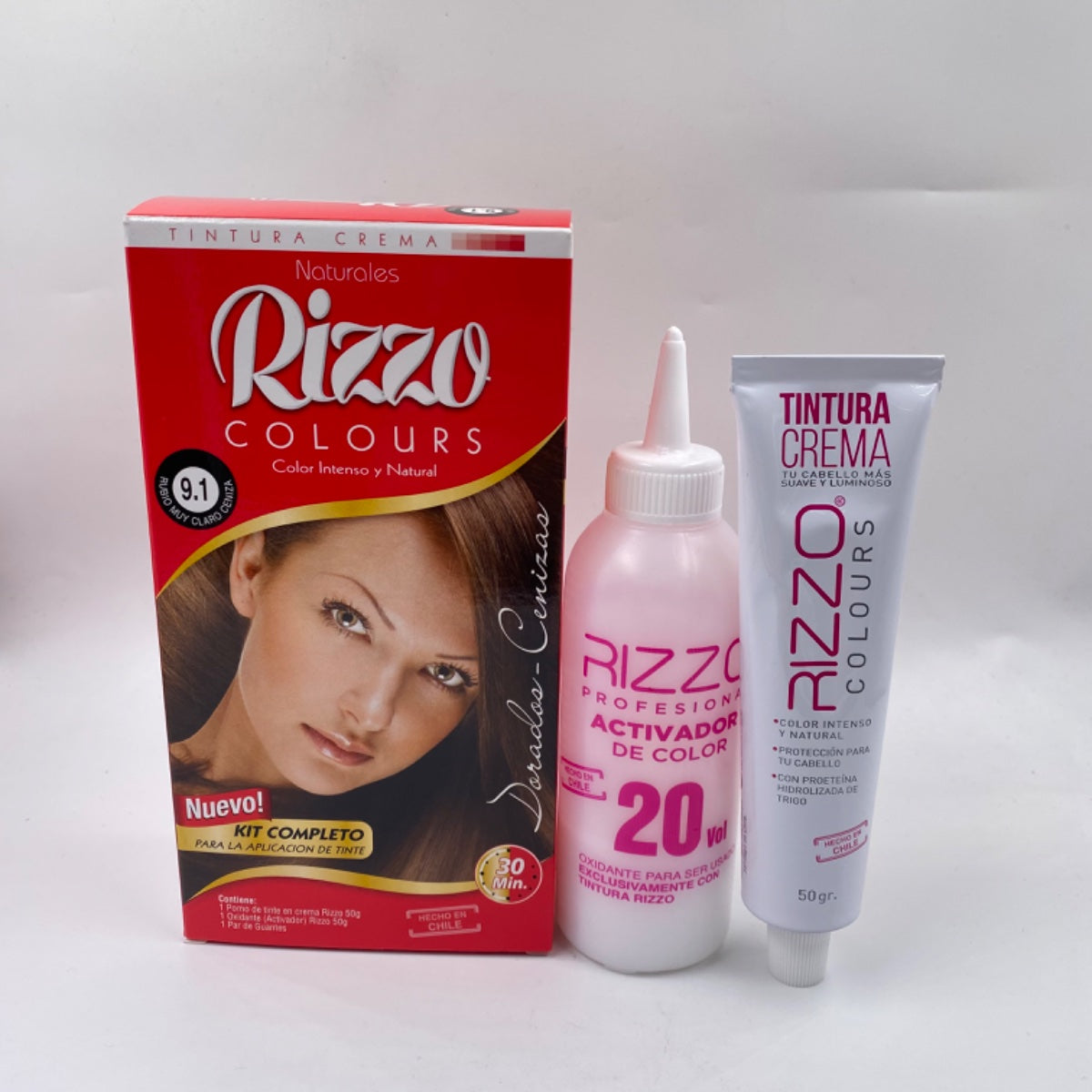 TINTURA RIZZO 9.1 RUBIO MUY CLARO CENIZA