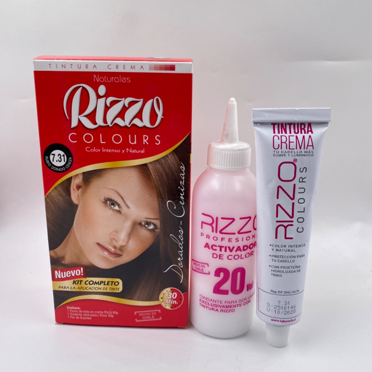 TINTURA RIZZO 7.31 RUBIO DORADO CENIZA