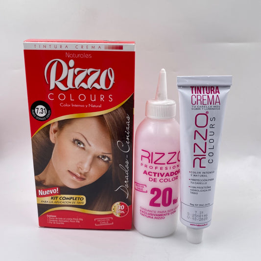 TINTURA RIZZO 7.31 RUBIO DORADO CENIZA