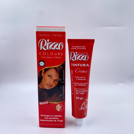 TINTURA RIZZO 9.1 RUBIO MUY CLARO CENIZA
