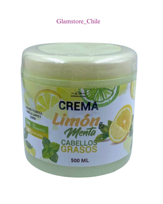 CREMA CAPILAR LIMON Y MENTA CABELLOS GRASOS