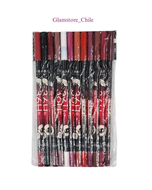 LAPIZ DELINEADOR DE LABIOS 12PCS