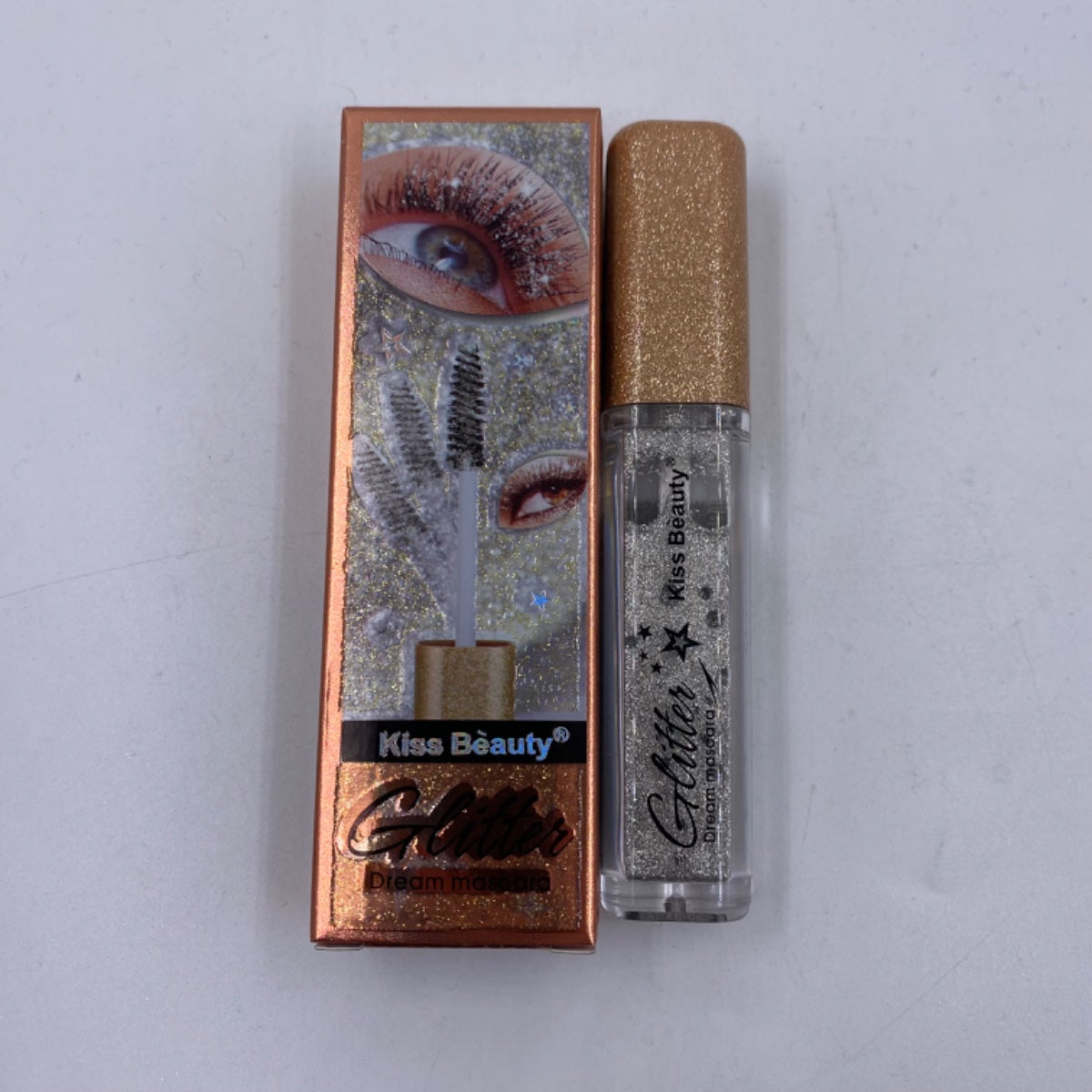 MASCARA DE PESTAÑAS GLITTER PLATEADO