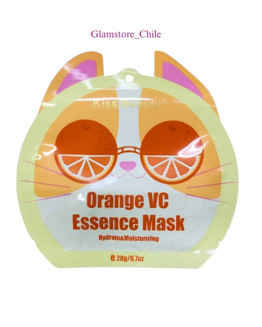 MASCARILLA FACIAL NARANJA DE GATITO