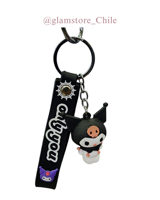 Llavero Kuromi Negro/Morado