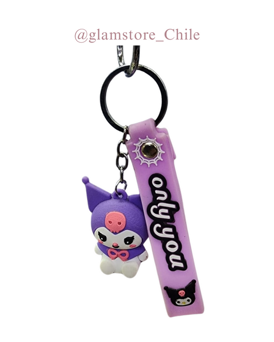 Llavero Kuromi Negro/Morado