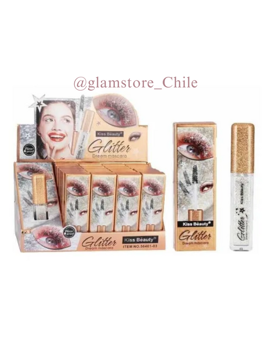 Caja Rimel Glitter Plateado 24PCS