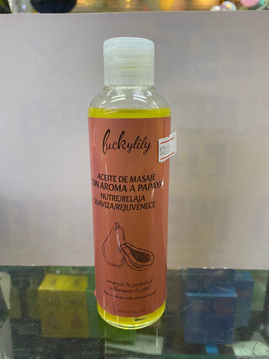 ACEITE DE MASAJE CORPORAL AROMA PAPAYA 220ML